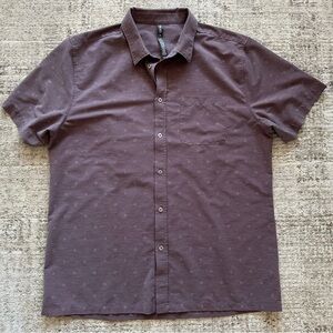 Vuori Men's Casual Button Down Shirt - Dark Brown